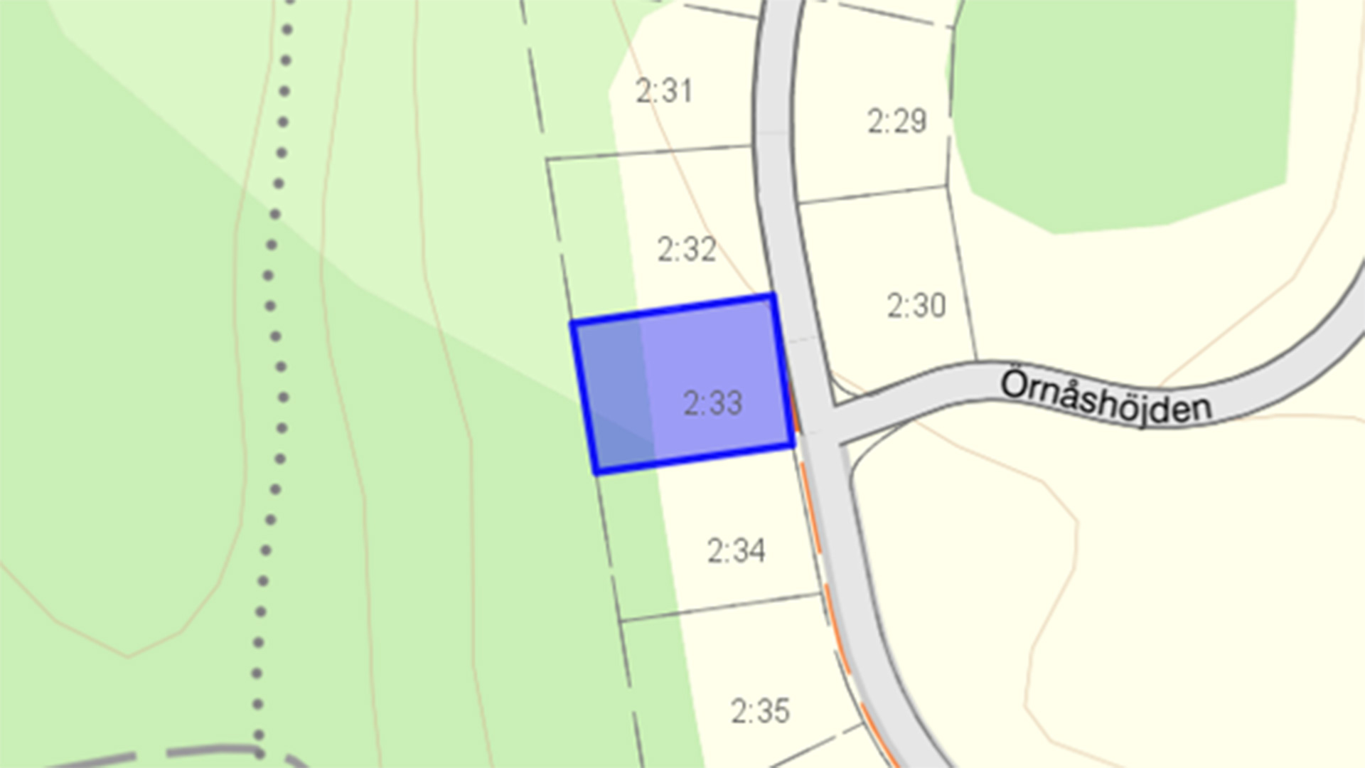 Bild som visar fastigheten på en karta.