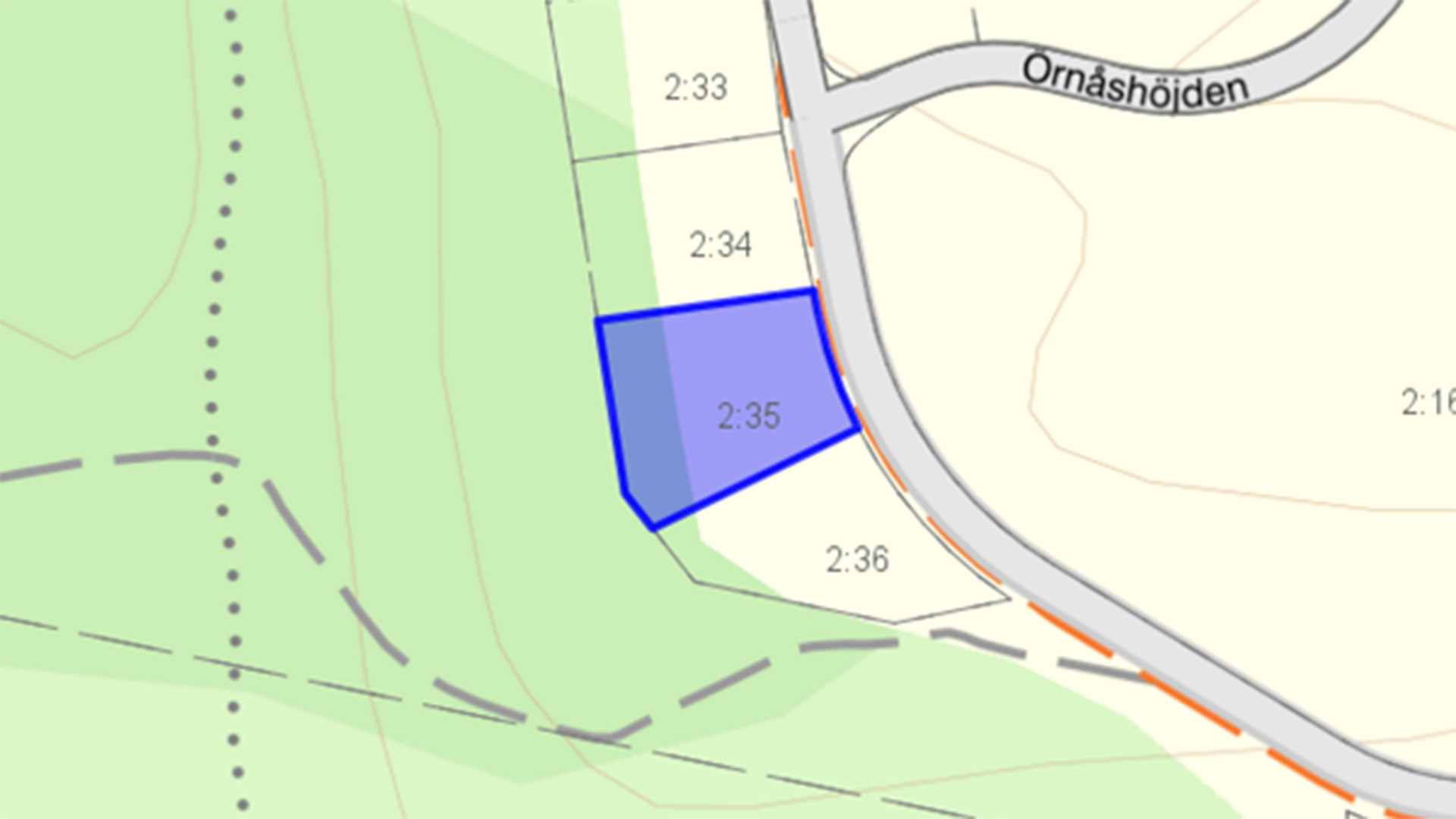 Bild som visar fastigheten på en karta.