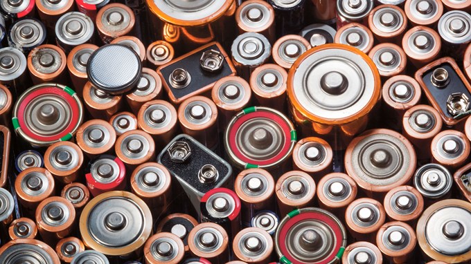 Foto på batterier.