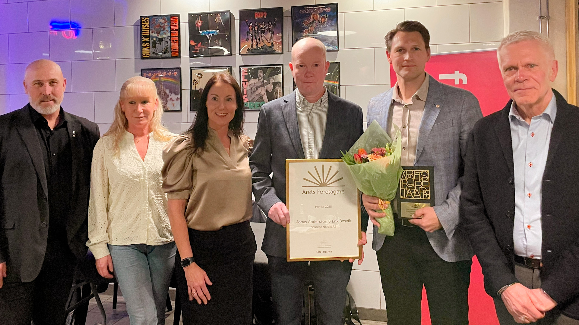 Från vänster: Thorbjörn Carlsson, Nina Orback , Marith Hesse, Jonas Andersson, Erik Bosvik och Uno Hallgren.