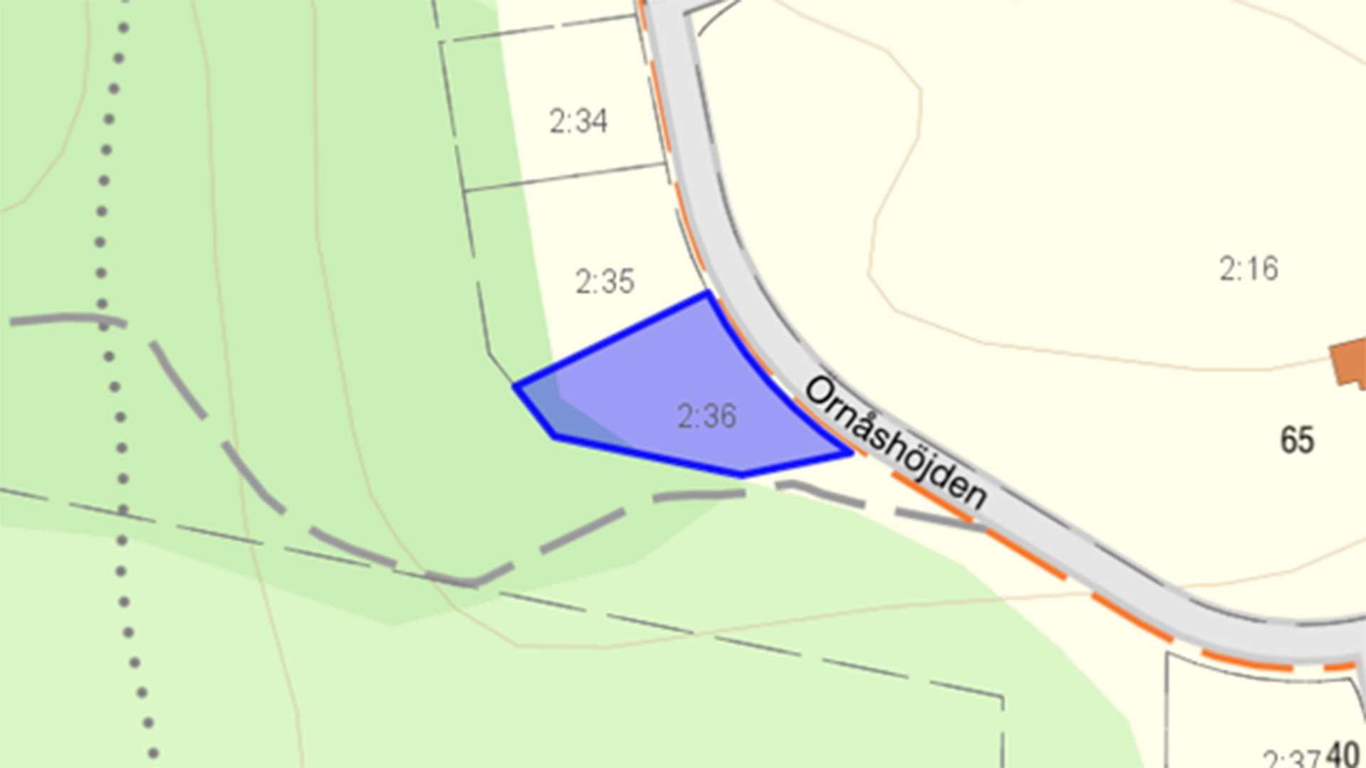 Bild som visar fastigheten på en karta.