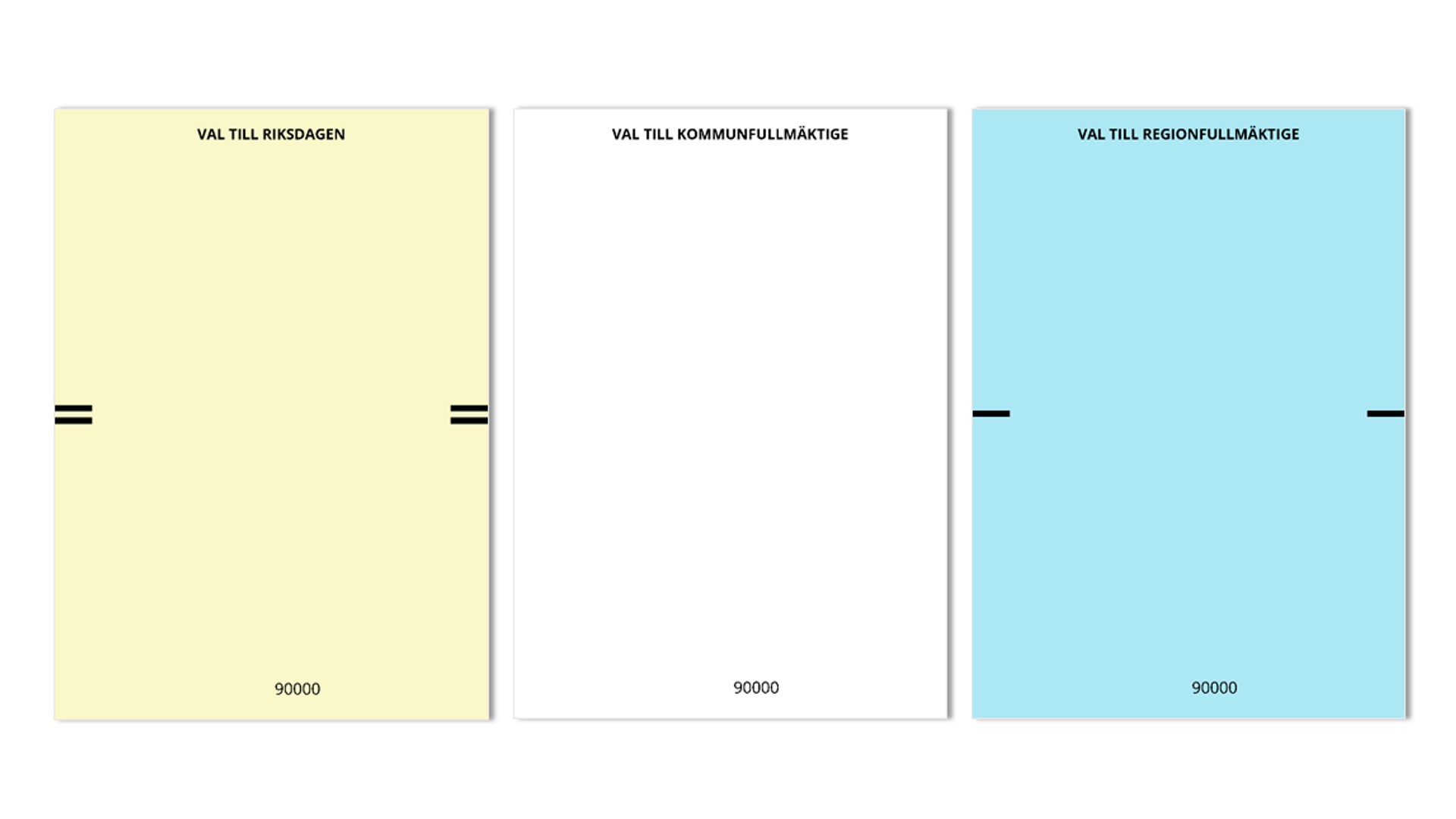 Bild på blanka valsedlar.