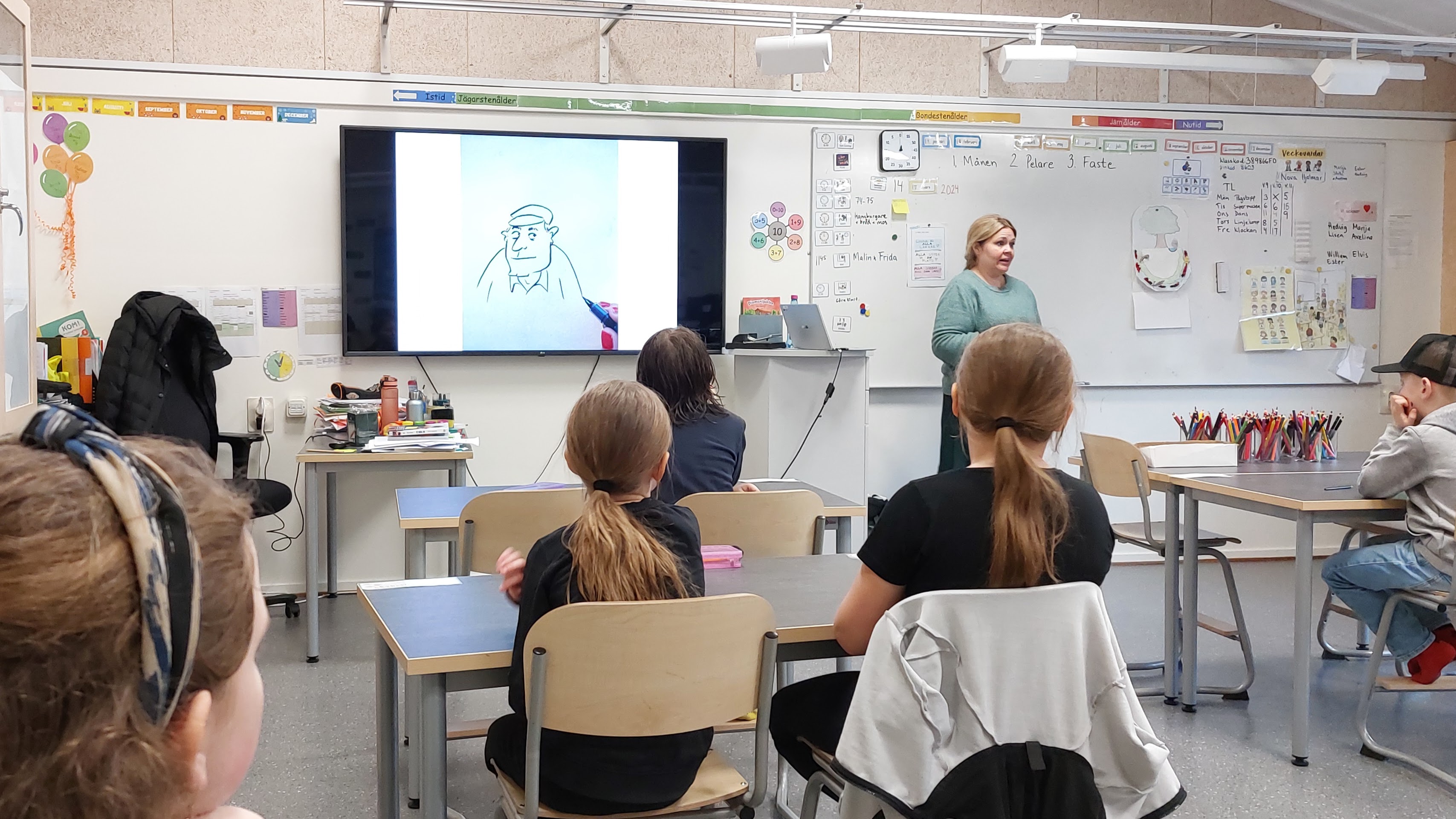 Genomgång i ett klassrum. 