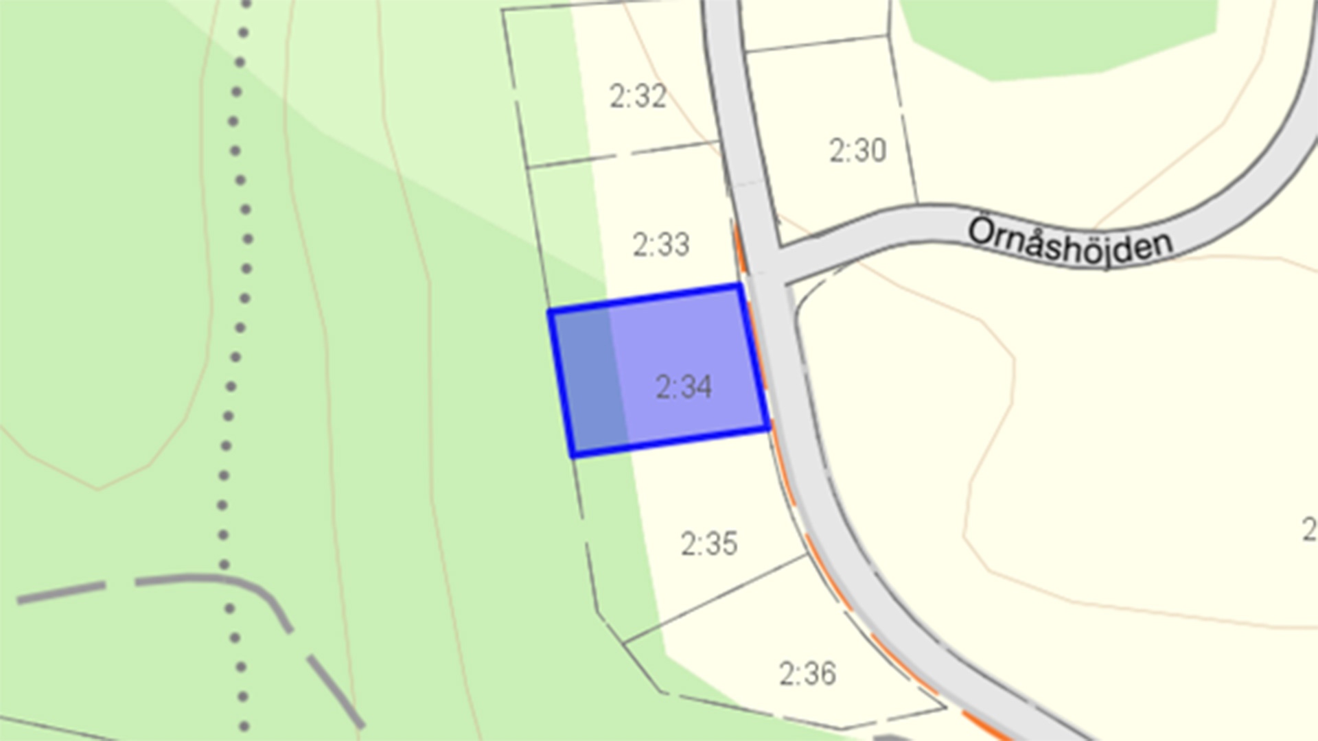 Bild som visar fastigheten på en karta.