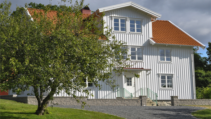 En bild på Olles hus i Lexby. 