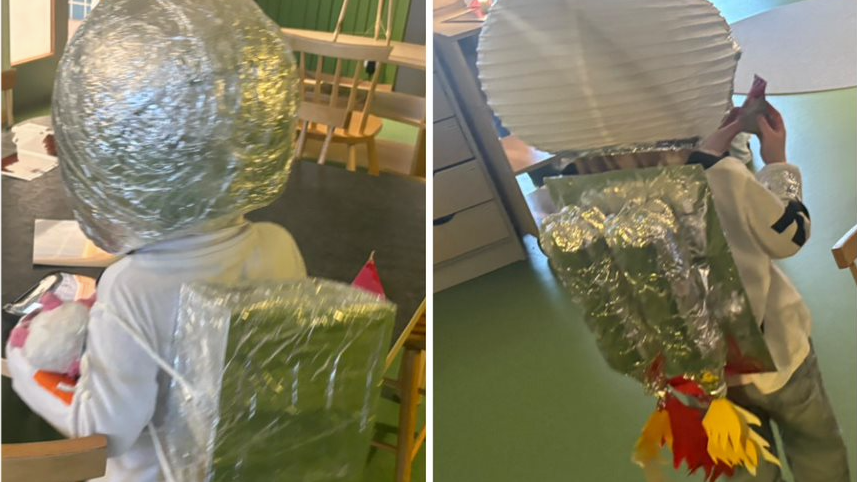 Här har vi två astronauter på Kullekarnevalen.