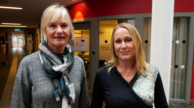 Eva Wahlberg och Karin Håkanson är två av lärarna som arbetat med ett projekt för att stärka kopplingen mellan språk- och yrkesundervisning. 