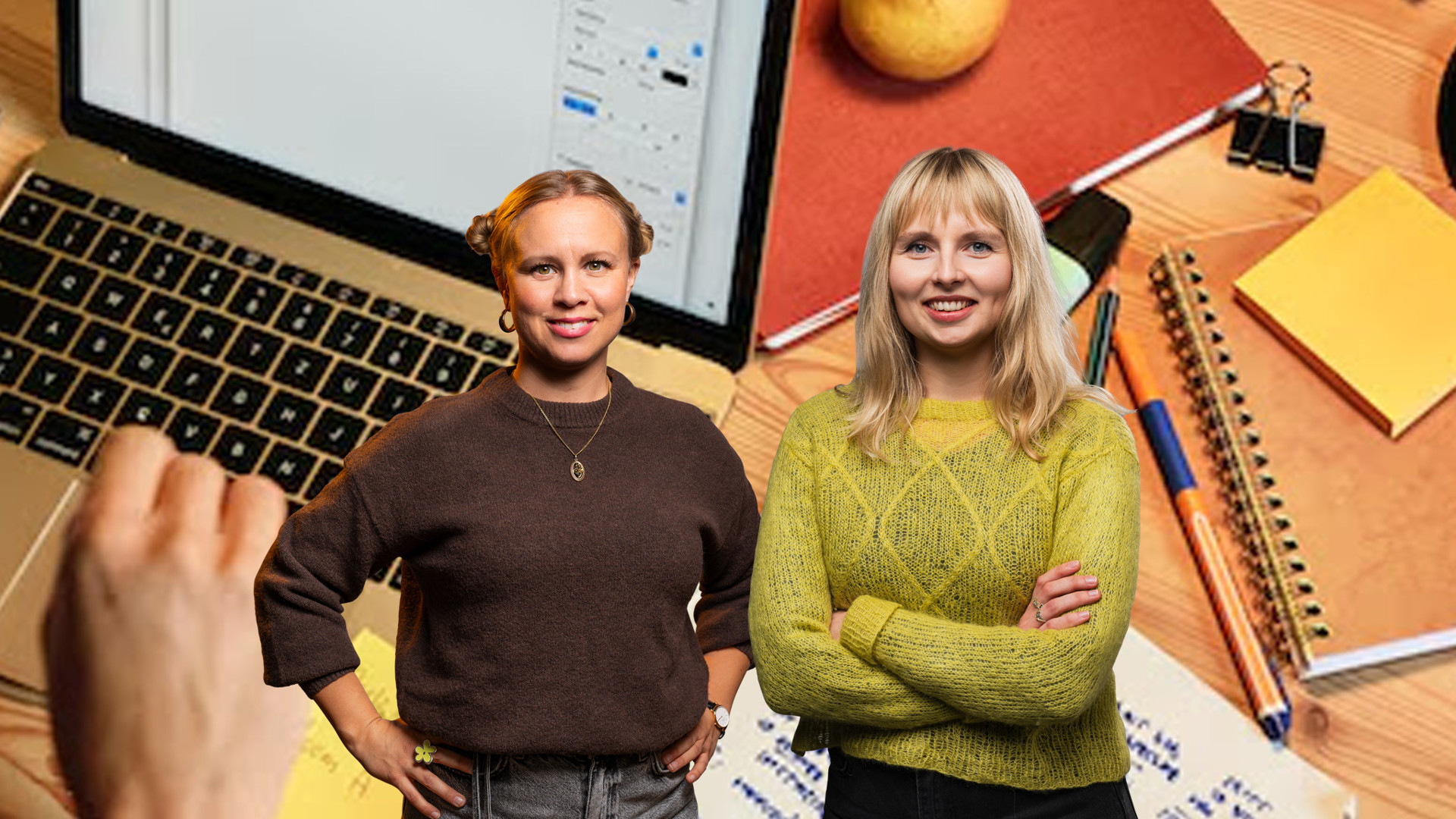 Bild på workshopledarna Frida och Paulina