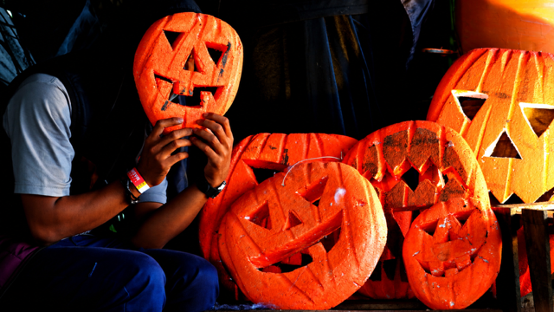 Bild på halloweenmasker