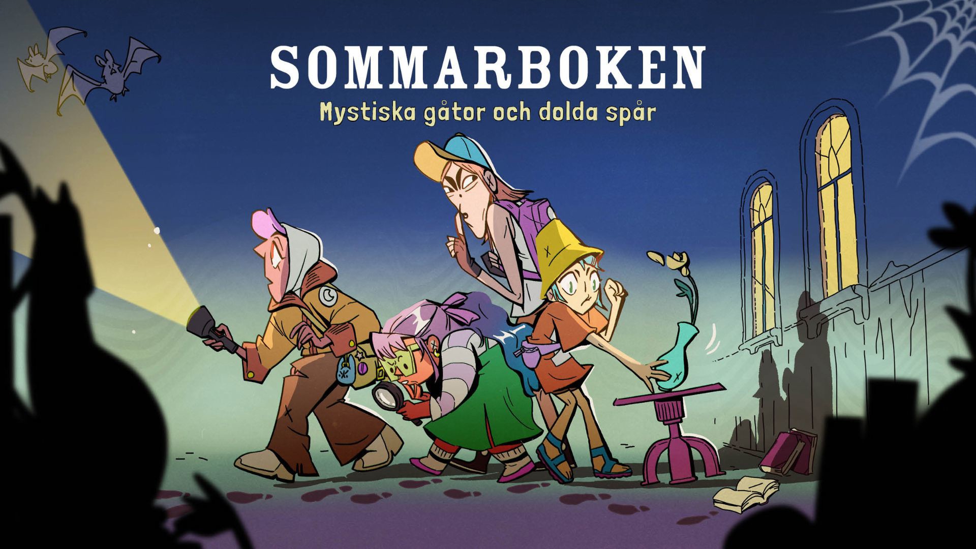 Tecknad bild på barn som är detektiver
