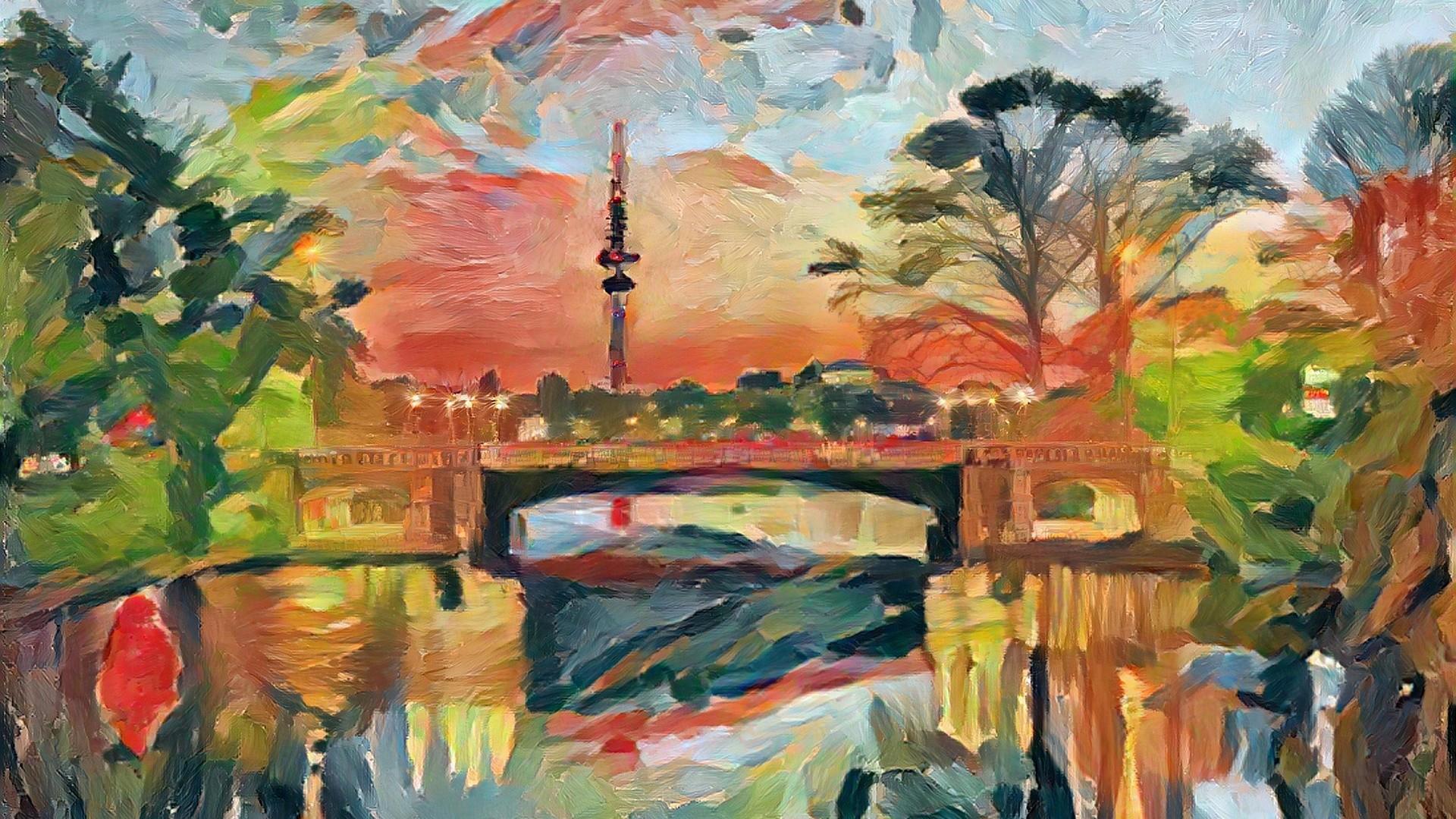 oljemålning av naturmotiv